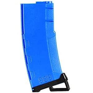 Lancer Tactical Airsoft M4 M16 Series Polymer 130 Round Transparent Window High Speed Mid-Cap Airsoft Magazine Color Blue