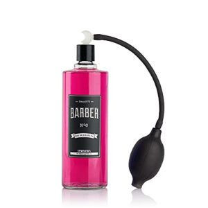 barber marmara no.6 eau de cologne men's with ball pump atomiser in glass bottle 1 x 500 ml - after shave men - fragranced water - shaving water men - refreshes cooling - barbershop spray - body spray