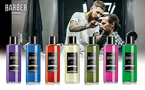 BARBER MARMARA No.6 Eau de Cologne Men's with Ball Pump Atomiser in Glass Bottle 1 x 500 ml - After Shave Men - Fragranced Water - Shaving Water Men - Refreshes Cooling - Barbershop Spray - Body Spray