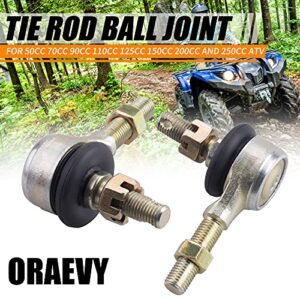 ORAEVY 10-10mm Tie Rod Ball Joint,Left and Right Hand Tie Rod Ball Joint Compatible with Chinese ATV Quad Four Wheeler 110cc Kazuma Roketa SunL TaoTao Coolster Dirt Bike Go Kart Moped Scooter