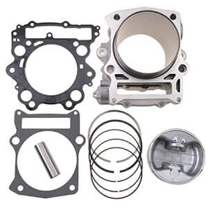 woostar 102mm big bore cylinder with piston ring kit replacement for grizzly 660 700 2002-2008 rhino 660 2004-2007 raptor 660r yfm660 utv atv 4 wheeler quad