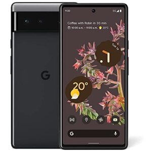 google pixel 6 – 5g android phone - unlocked smartphone with wide and ultrawide lens - 256gb - stormy black