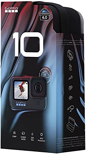 Pixel Hub GoPro HERO10 Hero 10 Camcorder Black - Ultimate Bundle Includes: Sandisk Ultra 64GB microSD, 2X Extra Batteries, Charger, Underwater Housing, LED Light Kit, Carry Case and More