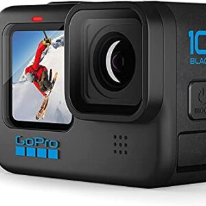 Pixel Hub GoPro HERO10 Hero 10 Camcorder Black - Ultimate Bundle Includes: Sandisk Ultra 64GB microSD, 2X Extra Batteries, Charger, Underwater Housing, LED Light Kit, Carry Case and More