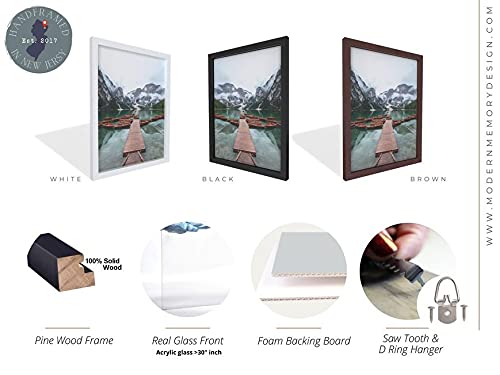 22x46 Picture Frame White - Wood 22x46 Poster Frame 22x46 Frame Glass Gallery Wall