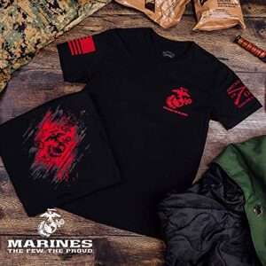 Grunt Style USMC Bound in Blood Men's T-Shirt (Black, Large)