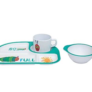 Eric Carle Toddler Plates Bowls and Cup Set, Kids Plate Set, Toddler Plate Set, Kids Plates, Kids Dinnerware Set, BPA Free Melamine Dishes, The Very Hungry Caterpillar