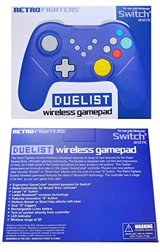 Retro Fighters Duelist Wireless Controller For Use With Nintendo Switch And PC Wireless Gamepad Blue Switch Controller