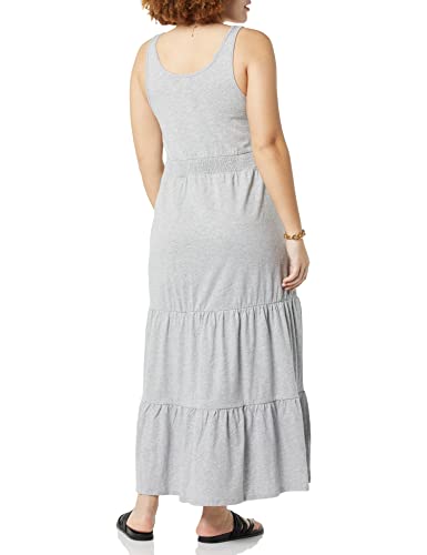 Amazon Essentials Women's Sleeveless Elastic Waist Summer Maxi Dress (Available in Plus Size), Light Grey Heather, X-Large