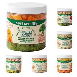 nurture life healthy baby stage 3 & toddler finger food 6-meal variety pack, organic focus