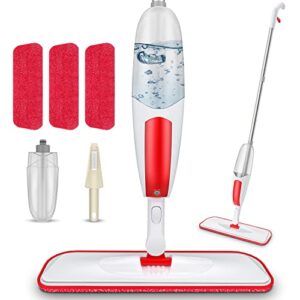 microfiber spray mop for floor cleaning with 3pcs washable pads wood floor mop with 550ml bottle home or commercial use dry wet flat mop for kitchen hardwood laminate ceramic tile