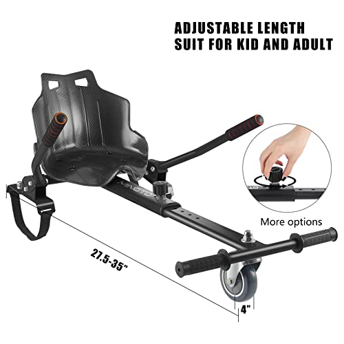 mingto Hoverboard Seat Attachment Go Kart Accessories Adjustable Frame HoverKart for 6.5" 8" 10" into Self Balancing Scooter - Ideal for Kids&Adults