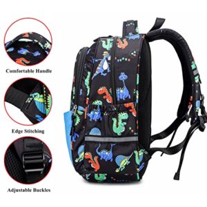 NaOHshp School Backpack for Boys, Cute Dinosaur Backpack for Kids Elementary Middle School Bag Bookbag