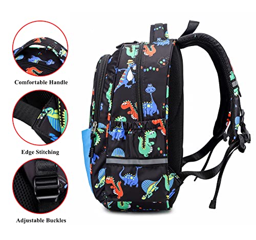 NaOHshp School Backpack for Boys, Cute Dinosaur Backpack for Kids Elementary Middle School Bag Bookbag