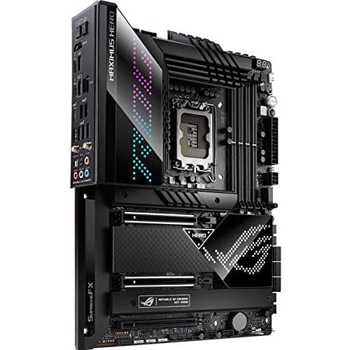 ASUS ROG Maximus Z690 Hero WiFi 6E LGA 1700(Intel 12th Gen) ATX Gaming Motherboard(PCIe 5.0,DDR5,20+1power Stages,2.5Gb LAN,2xThunderbolt 4,5xM.2,Front USB 3.2 Gen 2x2 Type-C,PCIe 5.0 Hyper M.2 Card)