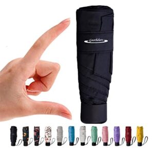 goothdurs mini travel compact umbrella –small lightweight folding sun umbrella with 95% uv protection for men & women