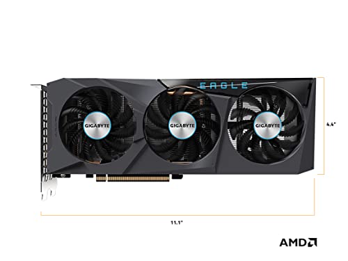 Gigabyte Radeon RX 6600 Eagle 8G Graphics Card, WINDFORCE 3X Cooling System, 8GB 128-bit GDDR6, GV-R66EAGLE-8GD Video Card