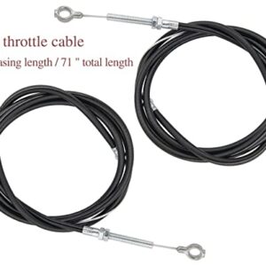 Throttle Cable 8252-1390 Universal Casing 63" Long Inner Wire 71" inch Long for Manco 8252-1390 ASW Go Kart Go Cart Gas Scoote 2Pcs