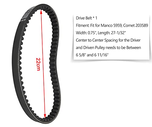 30 Series 6.5 HP 212CC Torque Converter Clutch Driver Pulley Go Kart/Mini Bike Comet Manco 3/4" Bore Max Torque Replaces,with 30 Series Go Kart Drive Belt Replace Manco 5959 / Comet 203589