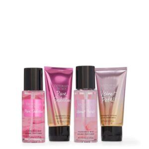 Victoria's Secret Pure Seduction & Velvet Petals 4 Piece Mini Mist & Lotion Gift Set