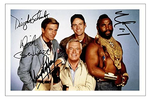 The A-Team Cast Multi Signed 12x8 Inch Photo Pre Printed Signature Autograph Gift