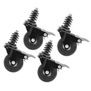 pipe decor swivel caster wheels for ¾” pipe (4-pack), casters for pipe legs with locking mechanism