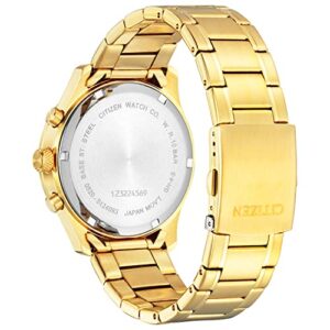 Citizen Men's Quartz Dress Watch with Stainless Steel Strap, Gold-Tone, 22 (Model: AN8192-56P)