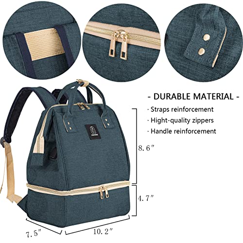 Breast Pump Backpack - Cooler and Moistureproof Bag Double Layer for Mother Outdoor Working Backpack with USB Charging Port, Large (Blue)