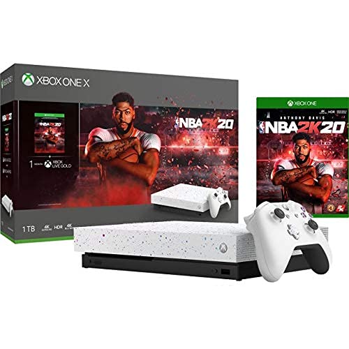 Xbox One X 1TB Console NBA 2K20 Special Edition Bundle White (Renewed)