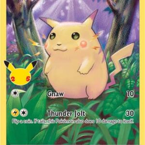 Pokémon Celebrations Pikachu, 25th Anniversary Full Art Rare Holo + Surprise Card!