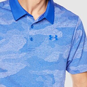 Under Armour Men's Standard Playoff 2.0 Short Sleeve Jacquard Polo, (486) Versa Blue/Oxford Blue/Versa Blue, Large