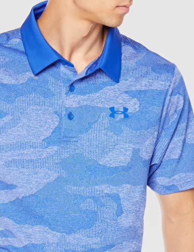 Under Armour Men's Standard Playoff 2.0 Short Sleeve Jacquard Polo, (486) Versa Blue/Oxford Blue/Versa Blue, Large