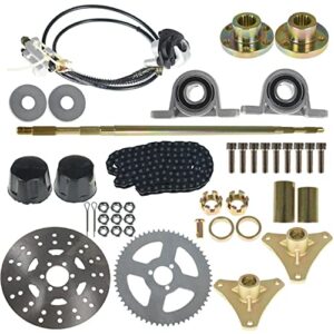 labwork rear live axle kit with brake assembly & chain replacement for drift trike go kart 50cc 70cc 90cc atv quads 29 inch/740mm