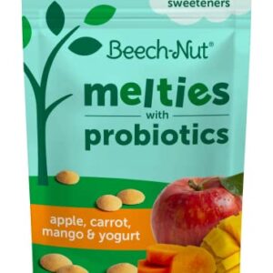 Beech-Nut Probiotic Melties Apple Carrot Mango Yogurt Melts Baby & Toddler Snack, 1oz Bag
