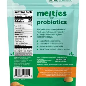 Beech-Nut Probiotic Melties Apple Carrot Mango Yogurt Melts Baby & Toddler Snack, 1oz Bag