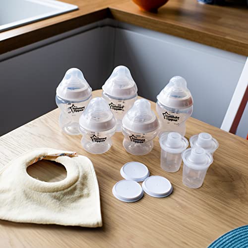 Tommee Tippee Formula Feeding Solution, Baby Bottle Set | Closer to Nature Bottles, Breast-Like Nipples | Travel Lids, Formula Dispenser & Milk Feeding Bib