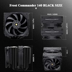 Thermalright FC140 Black CPU Air Cooler,Dual Tower 5 Heat Pipe,TL-D14X-B and TL-C12PRO-B PWM Fan,Aluminium Heatsink Cover, AGHP Technology, for AMD AM4/AM5/Intel LGA 1150/1151/1155/1156/1200/2011/1700