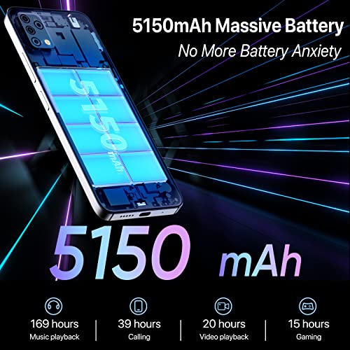UMIDIGI A11S Unlocked Cell Phone, 6.53" FHD Full View Screen, 5150mAh Battery Android 11 Smartphone with Dual SIM (4G LTE)，4G+32G