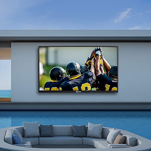 SYLVOX 55 Inch Outdoor TV, Waterproof 4K Smart TV, High Brightness,7x16(H) Commercial Grade, Supports Wireless Connection & Wi-Fi, ARC &CEC, Suitable for Partial Sun (Deck series)