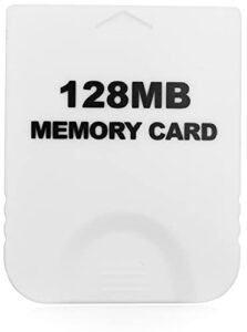 hyamass 128mb(2043 blocks) high speed gamecube storage save game memory card compatible for nintendo gamecube & wii console accessory kits - white