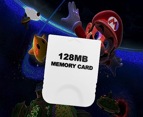 Hyamass 128MB(2043 Blocks) High Speed Gamecube Storage Save Game Memory Card Compatible for Nintendo Gamecube & Wii Console Accessory Kits - White