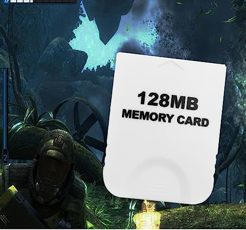 Hyamass 128MB(2043 Blocks) High Speed Gamecube Storage Save Game Memory Card Compatible for Nintendo Gamecube & Wii Console Accessory Kits - White