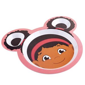 Daniel Tiger Mealtime Feeding Plates - Set of 4, Cute Dishes for Kids w/ Daniel Tiger, Trolley, Katerina Kitty Cat & Elaina - Divided Compartments for Portion Control & Healthy Eating, Dishwasher Safe