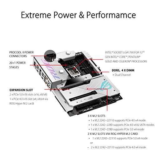 ASUS ROG Maximus Z690 Formula(WiFi 6E)LGA1700(Intel 12th Gen)ATX Water cooling gaming motherboard(PCIe 5.0,DDR5,20+1 power stages,LiveDash 2”OLED,5xM.2,2xThunderbolt 4,PCIe 5.0 Hyper M.2 Card bundled)