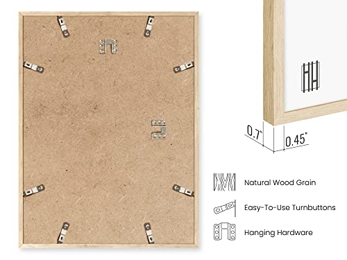 Haus and Hues 8"x10" Beige Oak Wood Frames Set of 3 – 8x10 Wood Picture Frame Set Wood Picture Frames Wood Frames Picture Frames For Wall Picture Frames Light Wood Picture Frames Wooden Frame, BEIGE FRAMED