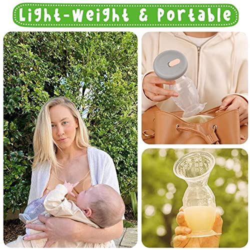 haakaa Silicone Breast Pump 150ml with Suction Base & Ladybugs Breast Milk Collector 75ml Combo,Silicone Breast Milk Catcher,Silicone Breast Shells & Nipple Therapy,Must Have for Breastfeeding