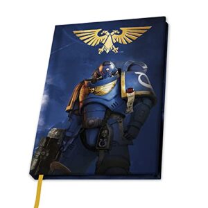 abystyle warhammer 40k ultramarines hardcover notebook 8.5" x 6" with 180 lined pages office school supplies stationary gift office product