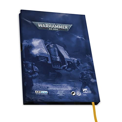 ABYSTYLE Warhammer 40K Ultramarines Hardcover Notebook 8.5" x 6" with 180 Lined Pages Office School Supplies Stationary Gift Office Product