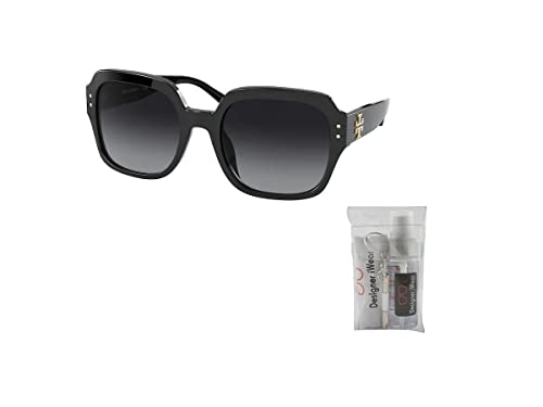 Tory Burch TY7143U 1326T3 56MM Black/Grey Gradient Polarized Square Sunglasses for Women + BUNDLE with Designer iWear Eyewear Kit