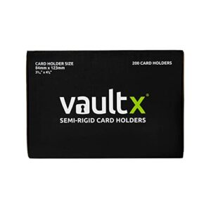 Vault X Wide-Fit Semi-Rigid Card Holders for Trading Cards & Sports Card Grading submissions (200 Pack)